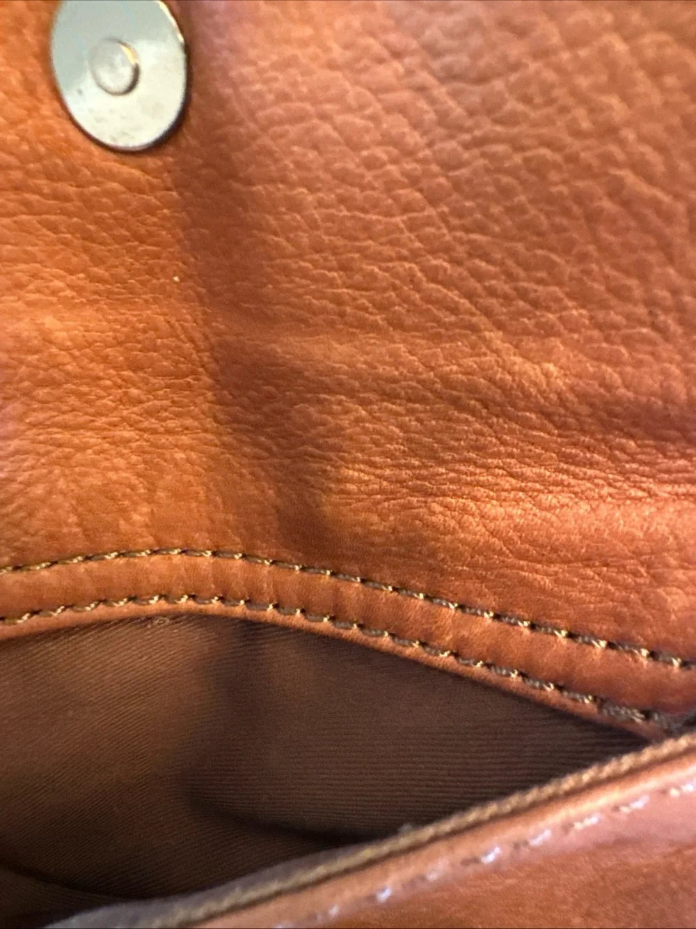 J. Crew Leather Tote in Warm Cognac